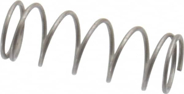 Value Collection - 0.18" OD, 0.016" Wire, 1/2" Free Length, Music Wire Compression Stock Springs Spring - 4.18 Lb Spring Rating - Americas Industrial Supply
