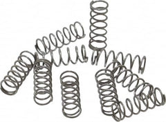 Value Collection - 0.18" OD, 0.02" Wire, 1/2" Free Length, Music Wire Compression Stock Springs Spring - 9.81 Lb Spring Rating - Americas Industrial Supply