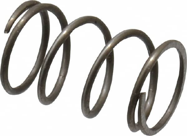 Value Collection - 0.3" OD, 0.026" Wire, 1/2" Free Length, Music Wire Compression Stock Springs Spring - 9.38 Lb Spring Rating - Americas Industrial Supply