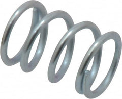 Value Collection - 0.36" OD, 0.041" Wire, 1/2" Free Length, Music Wire Compression Stock Springs Spring - 36.3 Lb Spring Rating - Americas Industrial Supply