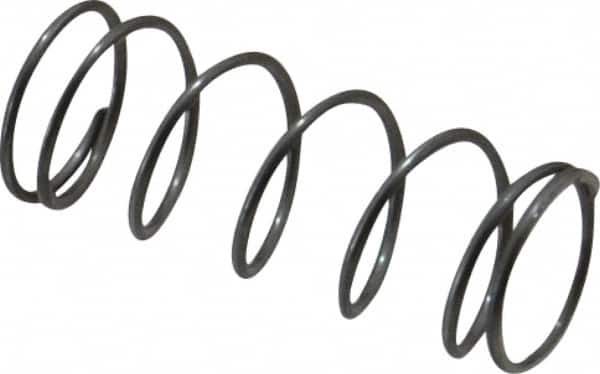 Value Collection - 0.6" OD, 1.2mm Wire, 2-1/2" Free Length, Compression Spring - 4.59 Lb Spring Rating, 40.3 N Max Work Load, Music Wire - Americas Industrial Supply