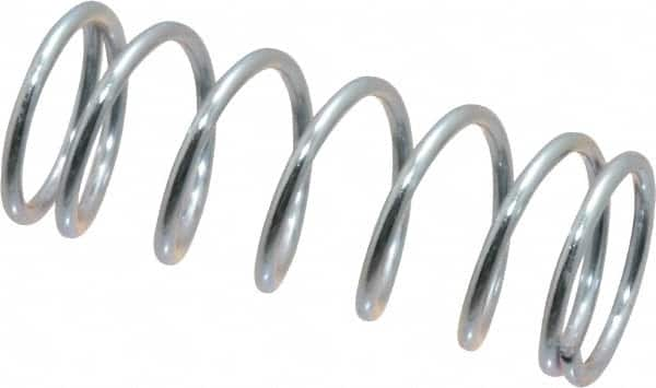 Value Collection - 0.48" OD, 0.047" Wire, 1-1/4" Free Length, Music Wire Compression Stock Springs Spring - 13.25 Lb Spring Rating - Americas Industrial Supply