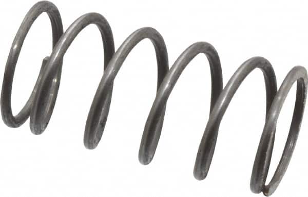 Value Collection - 0.6" OD, 0.054" Wire, 1-1/4" Free Length, Music Wire Compression Stock Springs Spring - 16.3 Lb Spring Rating - Americas Industrial Supply
