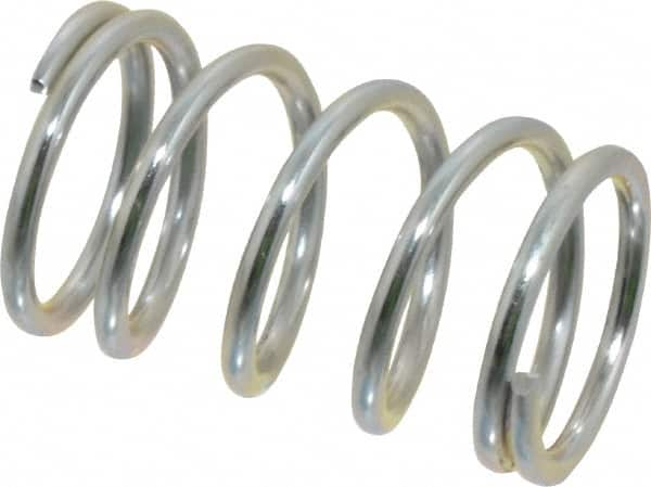 Value Collection - 0.6" OD, 0.062" Wire, 1" Free Length, Music Wire Compression Stock Springs Spring - 31.8 Lb Spring Rating - Americas Industrial Supply