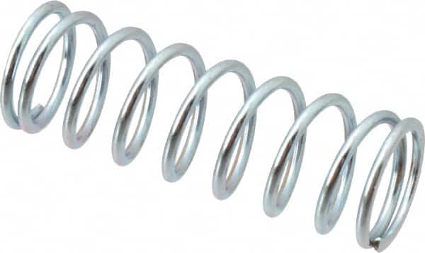 Value Collection - 0.6" OD, 0.062" Wire, 1-3/4" Free Length, Music Wire Compression Stock Springs Spring - 17.13 Lb Spring Rating - Americas Industrial Supply