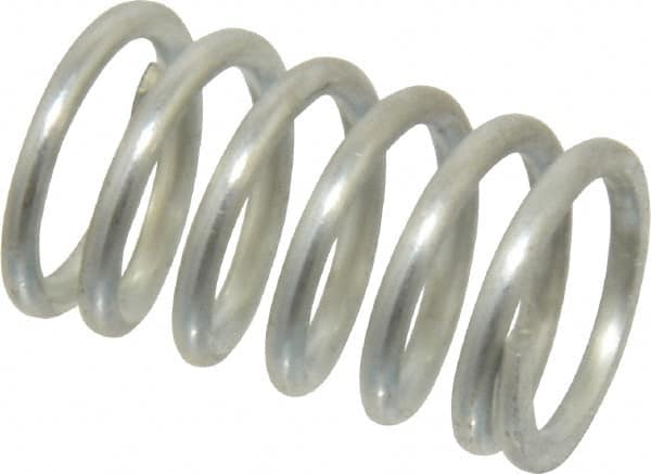 Value Collection - 0.6" OD, 0.072" Wire, 1" Free Length, Music Wire Compression Stock Springs Spring - 56.86 Lb Spring Rating - Americas Industrial Supply