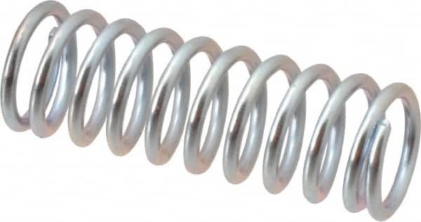 Value Collection - 0.6" OD, 0.072" Wire, 1-3/4" Free Length, Music Wire Compression Stock Springs Spring - 30.3 Lb Spring Rating - Americas Industrial Supply