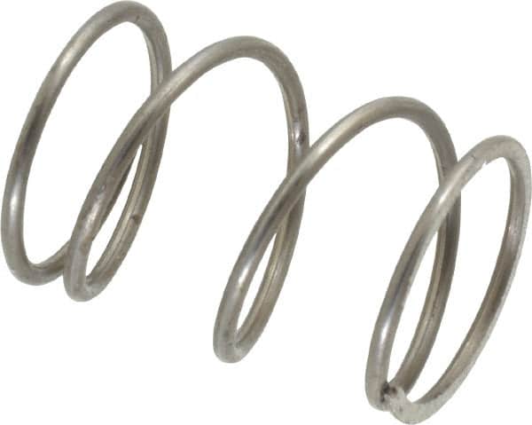Value Collection - 0.72" OD, 0.054" Wire, 1" Free Length, Music Wire Compression Stock Springs Spring - 15.12 Lb Spring Rating - Americas Industrial Supply