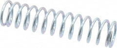 Value Collection - 0.72" OD, 0.072" Wire, 3" Free Length, Music Wire Compression Stock Springs Spring - 12.33 Lb Spring Rating - Americas Industrial Supply