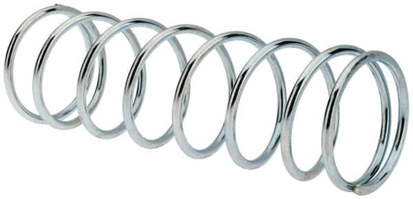 Value Collection - 0.975" OD, 0.072" Wire, 3" Free Length, Music Wire Compression Stock Springs Spring - 7.89 Lb Spring Rating - Americas Industrial Supply