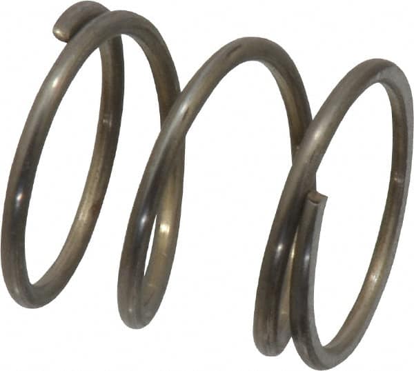 Value Collection - 0.975" OD, 0.08" Wire, 1" Free Length, Music Wire Compression Stock Springs Spring - 37.8 Lb Spring Rating - Americas Industrial Supply