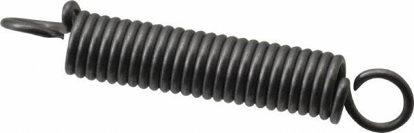Made in USA - 1/8" OD, 3.17 Lb Max Load, 1.07" Max Ext Len, 0.02" Wire Diam Spring - 8.27 Lb/In Rating, 0.57 Lb Init Tension, 3/4" Free Length - Americas Industrial Supply