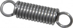 Made in USA - 3/16" OD, 8.23 Lb Max Load, 0.91" Max Ext Len, 0.032" Wire Diam Spring - 37.76 Lb/In Rating, 1.9 Lb Init Tension, 3/4" Free Length - Americas Industrial Supply