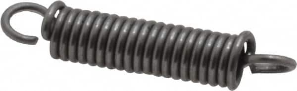 Made in USA - 3/16" OD, 8.23 Lb Max Load, 1.29" Max Ext Len, 0.032" Wire Diam Spring - 21.84 Lb/In Rating, 1.9 Lb Init Tension, 1" Free Length - Americas Industrial Supply