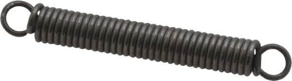 Made in USA - 3/16" OD, 8.23 Lb Max Load, 2.03" Max Ext Len, 0.032" Wire Diam Spring - 11.85 Lb/In Rating, 1.9 Lb Init Tension, 1-1/2" Free Length - Americas Industrial Supply