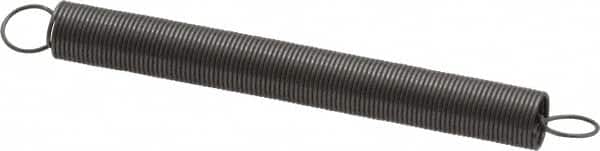 Made in USA - 1/4" OD, 1.57 Lb Max Load, 10" Max Ext Len, 0.02" Wire Diam Spring - 0.19 Lb/In Rating, 0.14 Lb Init Tension, 2-1/2" Free Length - Americas Industrial Supply
