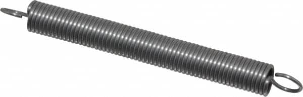Made in USA - 1/4" OD, 6.25 Lb Max Load, 4.67" Max Ext Len, 0.032" Wire Diam Spring - 2.36 Lb/In Rating, 1.17 Lb Init Tension, 2-1/2" Free Length - Americas Industrial Supply