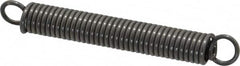 Made in USA - 1/4" OD, 12.33 Lb Max Load, 2.76" Max Ext Len, 0.041" Wire Diam Spring - 12.5 Lb/In Rating, 2.8 Lb Init Tension, 2" Free Length - Americas Industrial Supply