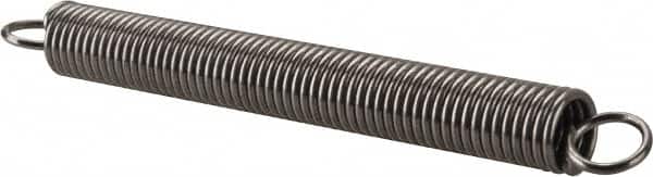 Made in USA - 5/16" OD, 10.26 Lb Max Load, 5.33" Max Ext Len, 0.041" Wire Diam Spring - 3.58 Lb/In Rating, 1.9 Lb Init Tension, 3" Free Length - Americas Industrial Supply