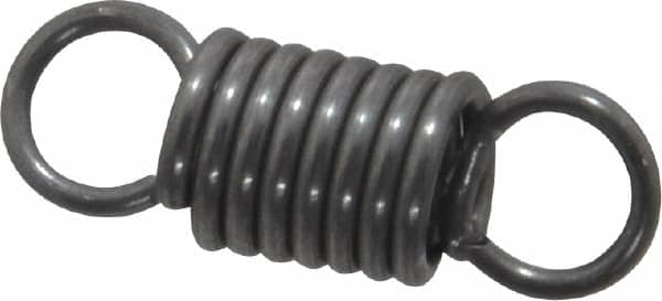 Made in USA - 5/16" OD, 14.4 Lb Max Load, 1.2" Max Ext Len, 0.047" Wire Diam Spring - 54.01 Lb/In Rating, 3.2 Lb Init Tension, 1" Free Length - Americas Industrial Supply