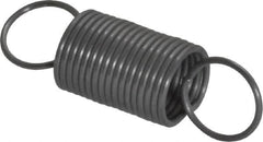 Made in USA - 3/8" OD, 4.02 Lb Max Load, 2.62" Max Ext Len, 0.032" Wire Diam Spring - 2.55 Lb/In Rating, 0.5 Lb Init Tension, 1-1/4" Free Length - Americas Industrial Supply