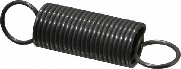 Made in USA - 5/8" OD, 15.96 Lb Max Load, 4.66" Max Ext Len, 0.062" Wire Diam Spring - 6.21 Lb/In Rating, 2.5 Lb Init Tension, 2-1/2" Free Length - Americas Industrial Supply