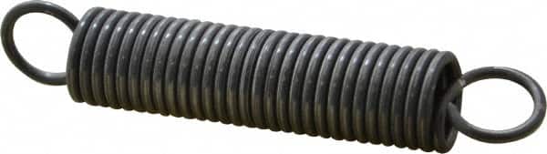 Made in USA - 5/8" OD, 33.56 Lb Max Load, 5.48" Max Ext Len, 0.08" Wire Diam Spring - 13.4 Lb/In Rating, 7 Lb Init Tension, 3-1/2" Free Length - Americas Industrial Supply