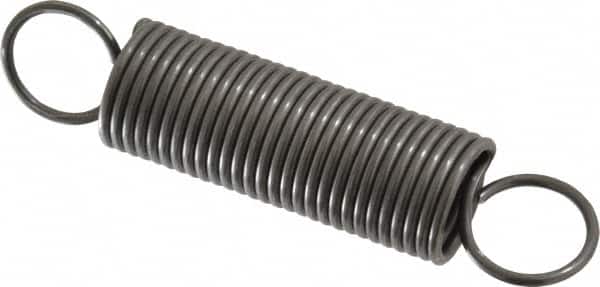 Made in USA - 3/4" OD, 20.24 Lb Max Load, 7.17" Max Ext Len, 0.072" Wire Diam Spring - 4.62 Lb/In Rating, 3.25 Lb Init Tension, 3-1/2" Free Length - Americas Industrial Supply