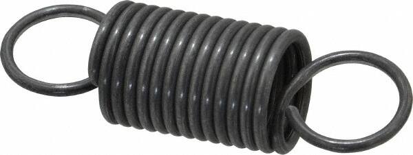 Made in USA - 3/4" OD, 27.61 Lb Max Load, 3.83" Max Ext Len, 0.08" Wire Diam Spring - 17.02 Lb/In Rating, 4.9 Lb Init Tension, 2-1/2" Free Length - Americas Industrial Supply