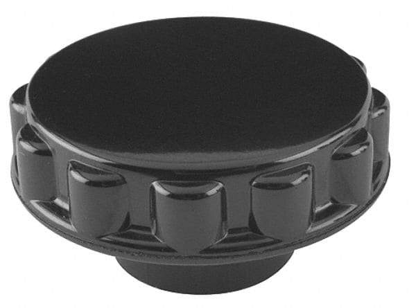 Gibraltar - 3" Head, Fluted Knob - Bushing with Set Screw, Phenolic, with Glossy Finish - Americas Industrial Supply