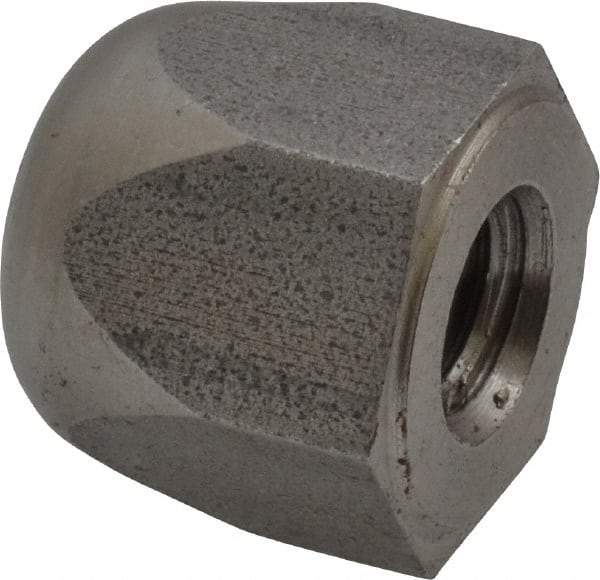 Morton Machine Works - 3/8-16" UNC, 3/4" Width Across Flats, Uncoated, Stainless Steel Acorn Nut - 3/4" Overall Height, Grade 303, TCMAI - Americas Industrial Supply