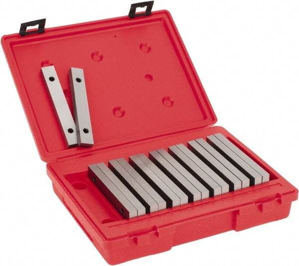 Value Collection - 16 Piece, 6 Inch Long Tool Steel Parallel Set - 7/8 to 1-3/4 Inch High, 1/2 to 1/2 Inch Thick, 55-62 RC Hardness, Sold as 8 Pair - Americas Industrial Supply