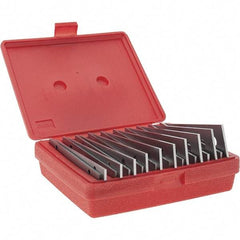 Value Collection - 20 Piece, 6 Inch Long x 1/8 Inch Thick, Alloy Steel Thin Parallel Set - 1/2 to 1-5/8 Inch High, 0.001 Inch Accuracy, 50-54 RC Hardness - Americas Industrial Supply