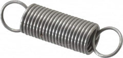 Made in USA - 3/16" OD, 2.16 Lb Max Load, 1.43" Max Ext Len, 0.02" Wire Diam Spring - 2.28 Lb/In Rating, 0.27 Lb Init Tension, 3/4" Free Length - Americas Industrial Supply