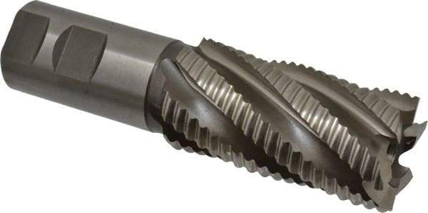 Hertel - 1-1/2" Diam, Coarse Pitch, 3" LOC, 6 Flute Cobalt Roughing Square End Mill - Uncoated, 5-1/2" OAL, 1-1/4" Shank Diam, Single End, 30° Helix - Americas Industrial Supply