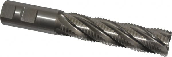 Hertel - 1" Diam, Coarse Pitch, 4" LOC, 5 Flute Cobalt Roughing Square End Mill - Uncoated, 6-1/2" OAL, 1" Shank Diam, Single End, 30° Helix - Americas Industrial Supply