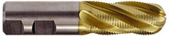 Hertel - 1" Diam, Fine Pitch, 2" LOC, 5 Flute Cobalt Roughing Ball End Mill - TiN Finish, 4-1/2" OAL, 1" Shank Diam, Single End, Centercutting, 30° Helix - Americas Industrial Supply