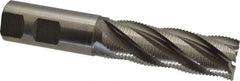 Hertel - 1" Diam, Fine Pitch, 3" LOC, 5 Flute Cobalt Roughing Square End Mill - Uncoated, 5-1/2" OAL, 1" Shank Diam, Single End, 30° Helix - Americas Industrial Supply