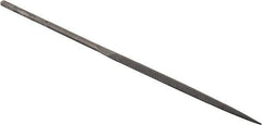 Grobet - 5-1/2" Needle Precision Swiss Pattern Marking File - Round Handle - Americas Industrial Supply