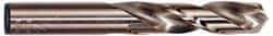 Hertel - 43/64" 135° Spiral Flute Cobalt Screw Machine Drill Bit - Bright Finish, Right Hand Cut, 2-7/8" Flute Length, 4-5/8" OAL, Split Point, Straight Shank - Americas Industrial Supply