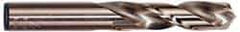Hertel - 23/32" 135° Spiral Flute Cobalt Screw Machine Drill Bit - Bright Finish, Right Hand Cut, 3" Flute Length, 4-3/4" OAL, Split Point, Straight Shank - Americas Industrial Supply