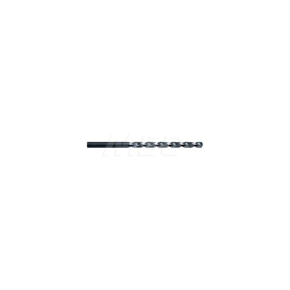 Taper Length Drill Bit: 0.1280″ Dia, 130 ° Bright/Uncoated, 4.25″ OAL, RH Cut, Parabolic Flute, Cylindrical Shank, Series 535