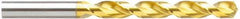Guhring - 11.5mm 130° High Speed Steel Jobber Drill - TiN Finish, Right Hand Cut, Parabolic Flute, Straight Shank, 5-19/32" OAL, Standard Point - Americas Industrial Supply