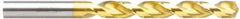 Guhring - 7.2mm 130° Cobalt Jobber Drill - TiN Finish, Right Hand Cut, Parabolic Flute, Straight Shank, 4-9/32" OAL, Standard Point - Americas Industrial Supply