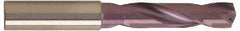 Guhring - 0.7087" 140° Spiral Flute Solid Carbide Screw Machine Drill Bit - FIREX Finish, Right Hand Cut, 73mm Flute Length, 123mm OAL, SU Point, Straight Shank - Americas Industrial Supply