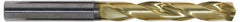 Guhring - 13/64" 140° Solid Carbide Jobber Drill - TiN Finish, Right Hand Cut, Spiral Flute, Straight Shank, 3.23" OAL, SF Point - Americas Industrial Supply