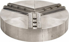 H & R Manufacturing - 11" Chuck Capacity, 1.5mm x 60° Serrated Attachment, Round Soft Lathe Chuck Jaw - 3 Jaws, Aluminum, 1.181" Btw Mount Hole Ctrs, 5" Long x 10" Wide x 2" High, 0.63" Groove, 12mm Fastener - Americas Industrial Supply