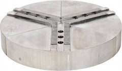 H & R Manufacturing - 11" Chuck Capacity, 1.5mm x 60° Serrated Attachment, Round Soft Lathe Chuck Jaw - 3 Jaws, Aluminum, 1.181" Btw Mount Hole Ctrs, 5" Long x 12" Wide x 2" High, 0.63" Groove, 12mm Fastener - Americas Industrial Supply