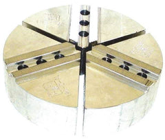 H & R Manufacturing - 12" Chuck Capacity, 1.5mm x 60° Serrated Attachment, Round Soft Lathe Chuck Jaw - 3 Jaws, Aluminum, 1.181" Btw Mount Hole Ctrs, 6" Long x 15" Wide x 2" High, 0.71" Groove, 14mm Fastener - Americas Industrial Supply