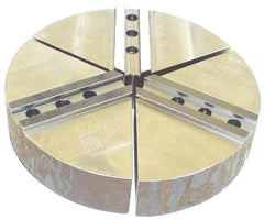 H & R Manufacturing - 15" Chuck Capacity, 1.5mm x 60° Serrated Attachment, Round Soft Lathe Chuck Jaw - 3 Jaws, Cast Iron, 1.69" Btw Mount Hole Ctrs, 7-1/2" Long x 15" Wide x 4" High, 1" Groove, 20mm Fastener - Americas Industrial Supply